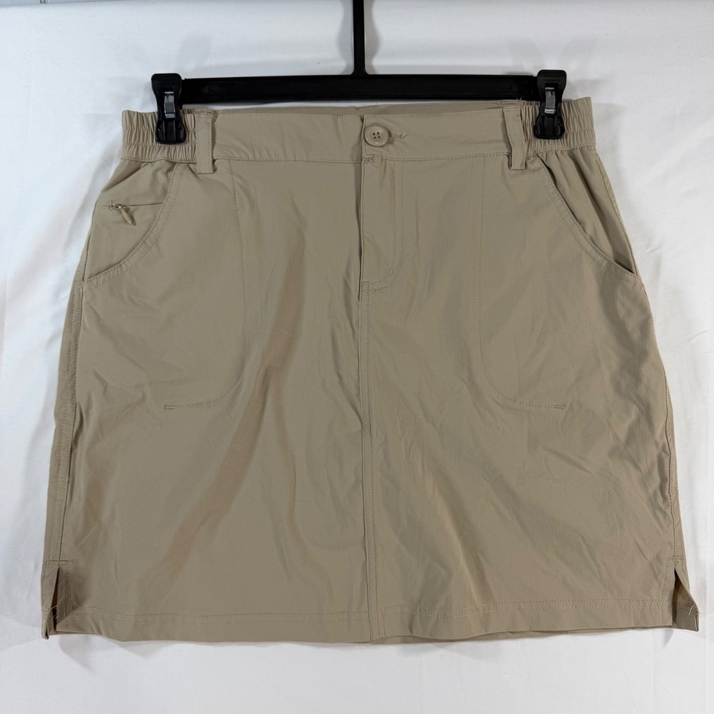 Willit Womens Hiking Skort Khaki Tan Size M Athletic Golf Outdoor Skirt Pockets